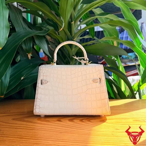Túi Xách Da Cá Sấu Bạch Tạng TKLA8 Nhỏ Gọn Sang Trọng Túi xách da cá sấu bạch tạng TKLA8 22cm sang trọng
