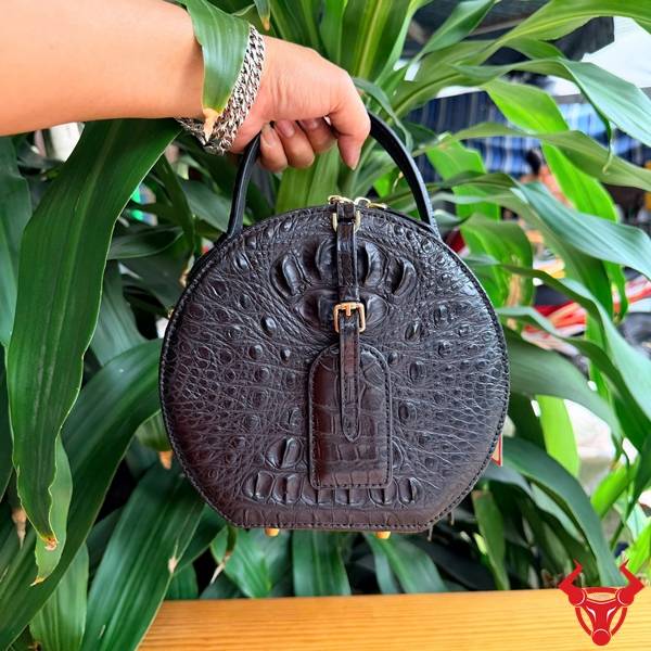 Túi Xách Nữ Cao Cấp Da Cá Sấu TWBA4 Form Tròn Túi xách da cá sấu TWBA4 thanh lịch nữ tính