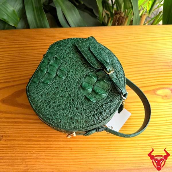 Túi Xách Da Cá Sấu Gù TWBA4 Phong Cách Nữ Tính Túi xách da cá sấu TWBA4 xanh lá tinh tế