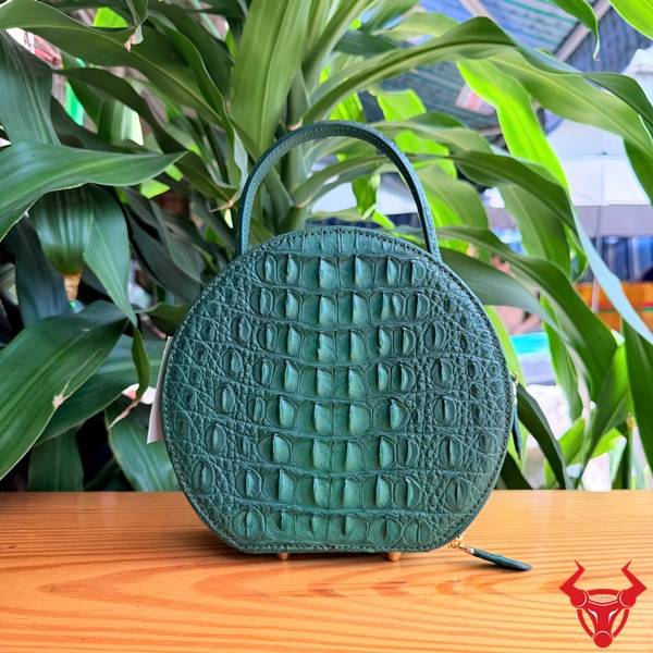 Túi Xách Da Cá Sấu Gù TWBA4 Xanh Lá Nữ Tính Túi xách da cá sấu TWBA4 màu xanh lá cao cấp