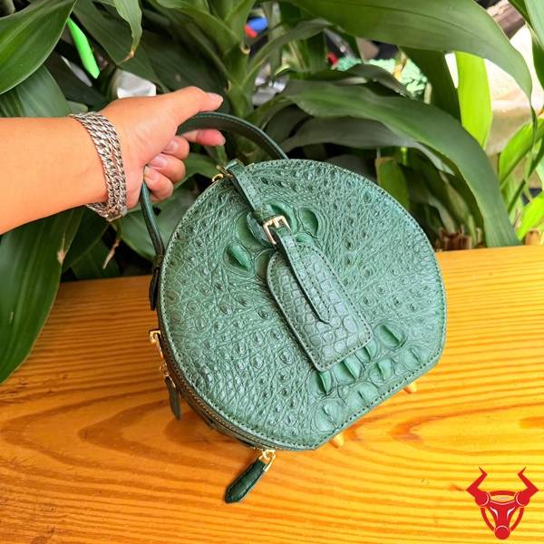 Túi Xách Nữ Cao Cấp Da Cá Sấu TWBA4 Form Tròn Túi xách da cá sấu TWBA4 form tròn thời trang