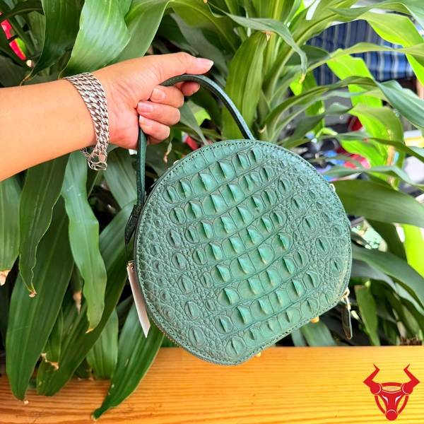 Túi Xách Da Cá Sấu TWBA4 Xanh Lá Tinh Tế Túi xách da cá sấu TWBA4 xanh lá thanh lịch