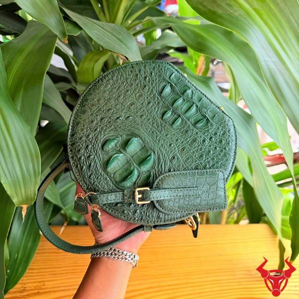 Túi Xách Nữ Form Tròn Da Cá Sấu TWBA4 Cao Cấp Túi xách da cá sấu TWBA4 form tròn nhỏ gọn
