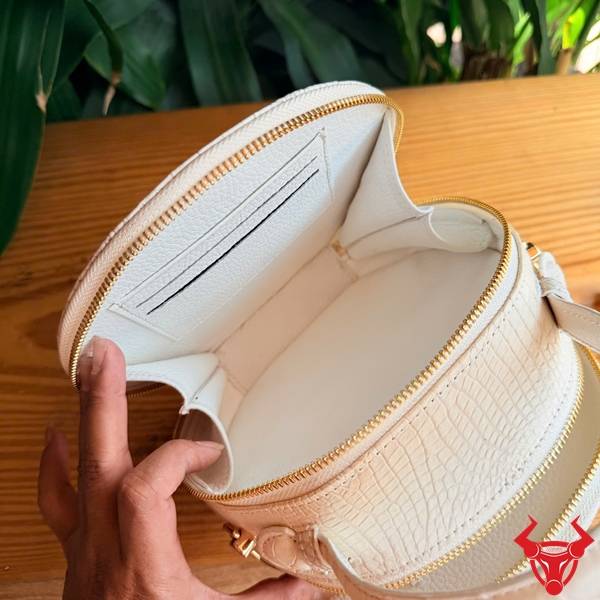 Túi xách da cá sấu TWBA4 cao cấp form tròn