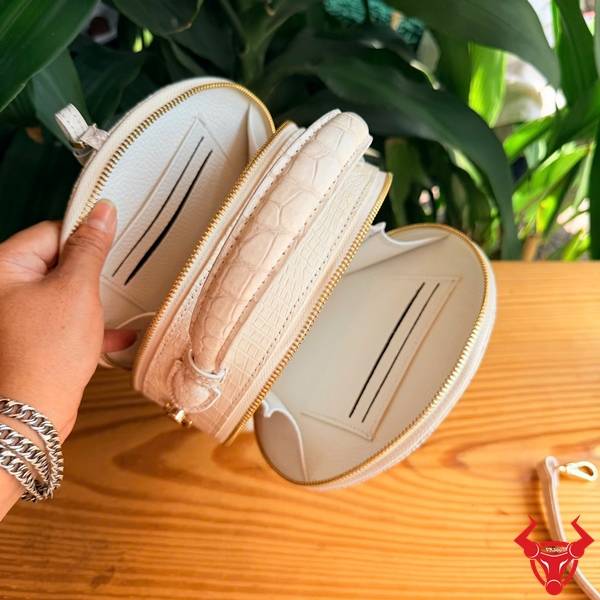 Túi xách da cá sấu TWBA4 bạch tạng nữ tính