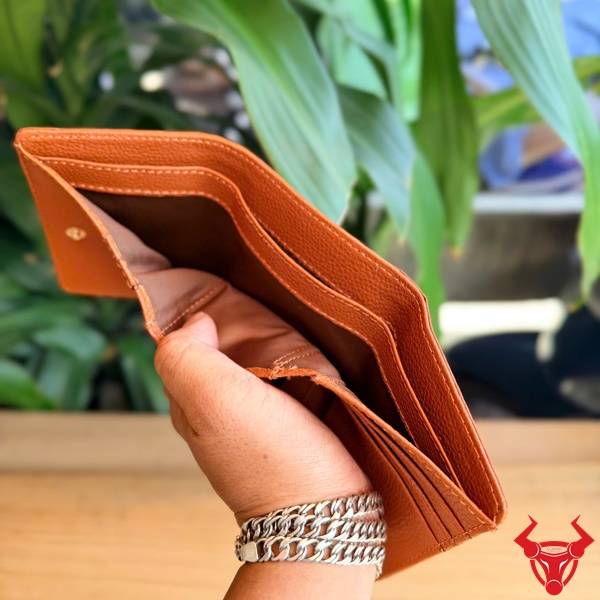 Ví nữ da cá sấu VRA8 màu cam đẳng cấp sang trọng