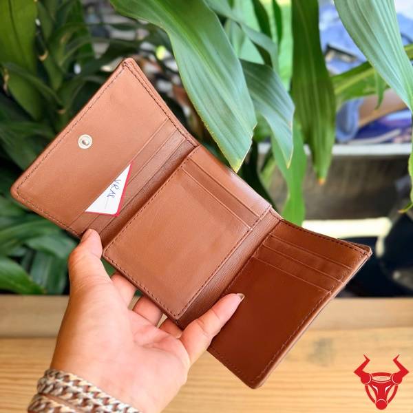Ví nữ da cá sấu VRA8 màu nâu cà phê sang trọng