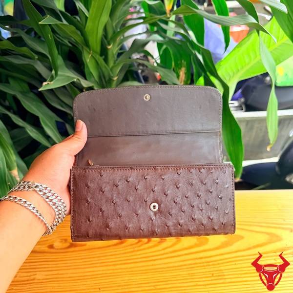 Ví nữ da đà điểu thiết kế hiện đại