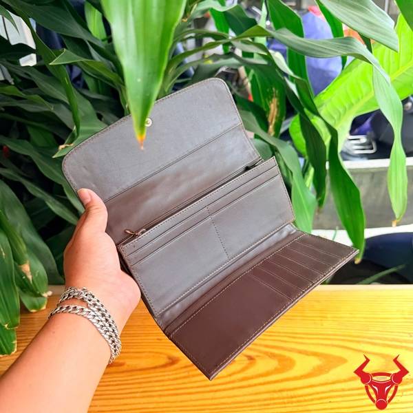 Ví nữ da đà điểu 3 gấp tiện lợi