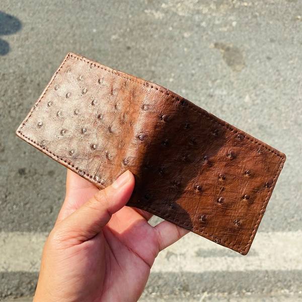 Ví mini da đà điểu 2 mặt VGD3 nhỏ gọn tiện lợi