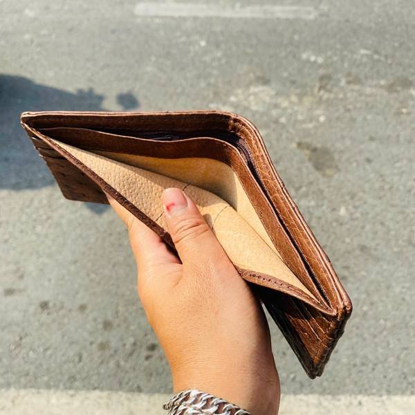 Ví mini da bụng đà điểu VGD3 chất riêng độc đáo