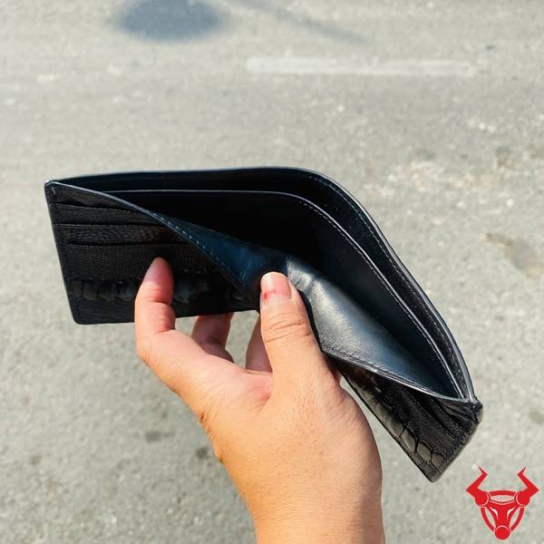 Ví mini da chân đà điểu full vảy VGAD1 thời trang