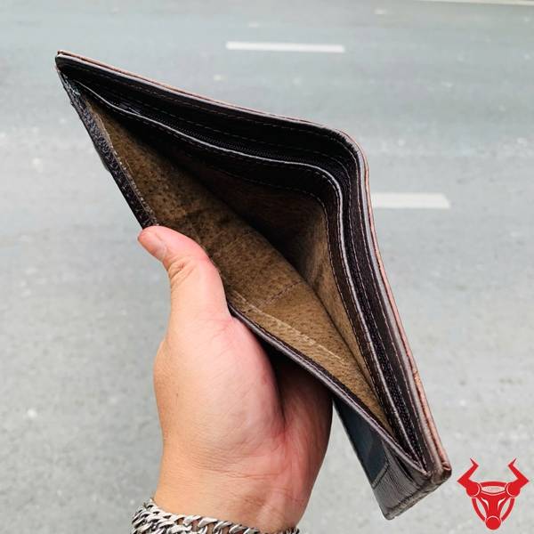 Ví ngang nam da cá sấu VBA8 đẳng cấp màu nâu đất