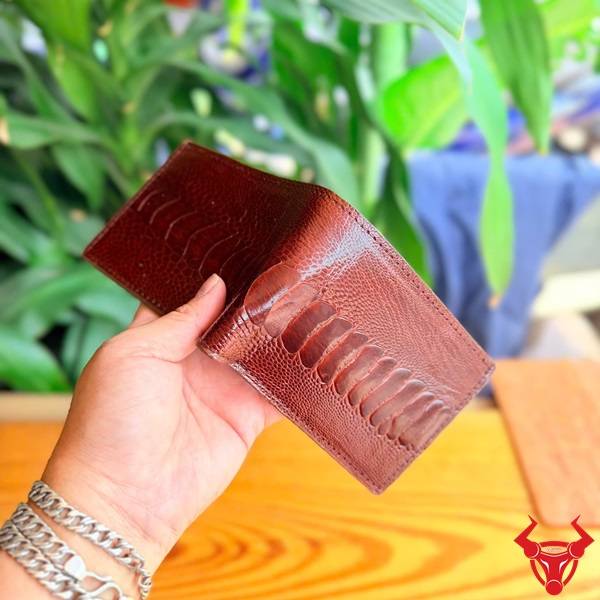 Ví ngang da chân đà điểu VCAD1 nhỏ gọn sang trọng