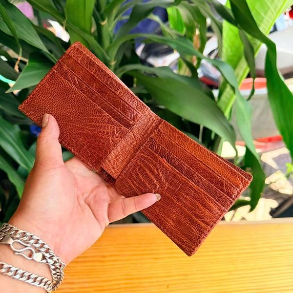 Ví mini 2 mặt da đà điểu VGD1 phong cách độc bản.