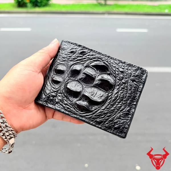 Ví da cá sấu 2 mặt 8 gù VCAA11 màu đen sang trọng