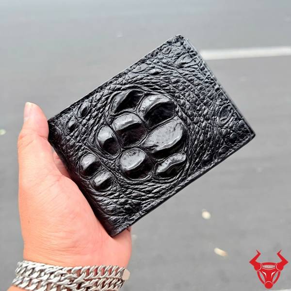 Ví nam da cá sấu 8 gù sơn cạnh VCAA11 cao cấp