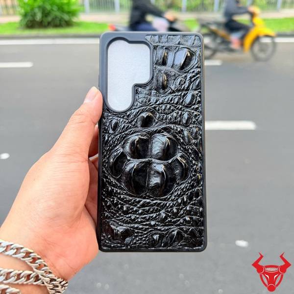 Ốp Lưng Samsung S25 Ultra OSAA4 Da Cá Sấu Gù Lớn Cao Cấp Ốp da cá sấu gù lớn OSAA4 Samsung S25 Ultra full viền cao cấp chống trầy