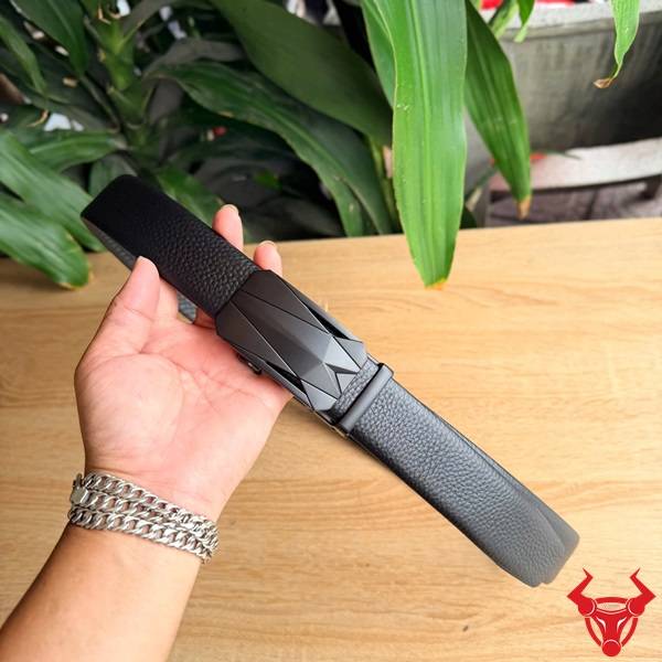 dây nịt nam da bò mềm bền đẹp khóa ray trượt