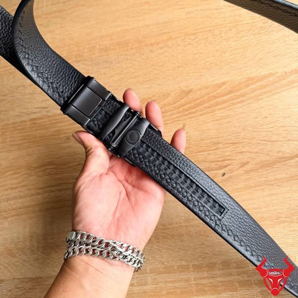 thắt lưng nam thời trang cao cấp khóa ray trượt tiện dụng