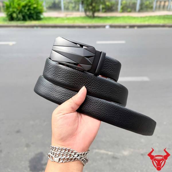 dây nịt nam da bò mềm khóa ray trượt tiện dụng cao cấp