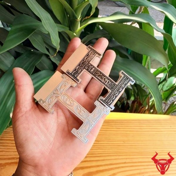 Khóa Dây Lưng Nam K103 Hoa Văn Sang Trọng Hiện Đại Mặt khóa thắt lưng K103 chữ H thép bền đẹp cho nam.