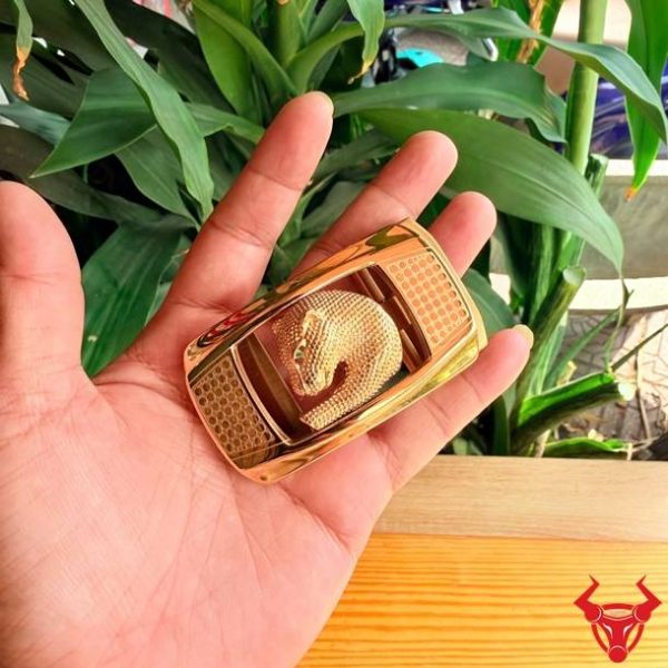 Mặt khóa thắt lưng thép hình con báo K142 cao cấp dành cho nam.