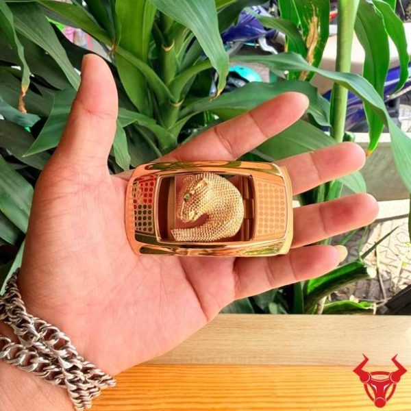 Mặt khóa dây lưng K142 hình con báo sang trọng cho nam.