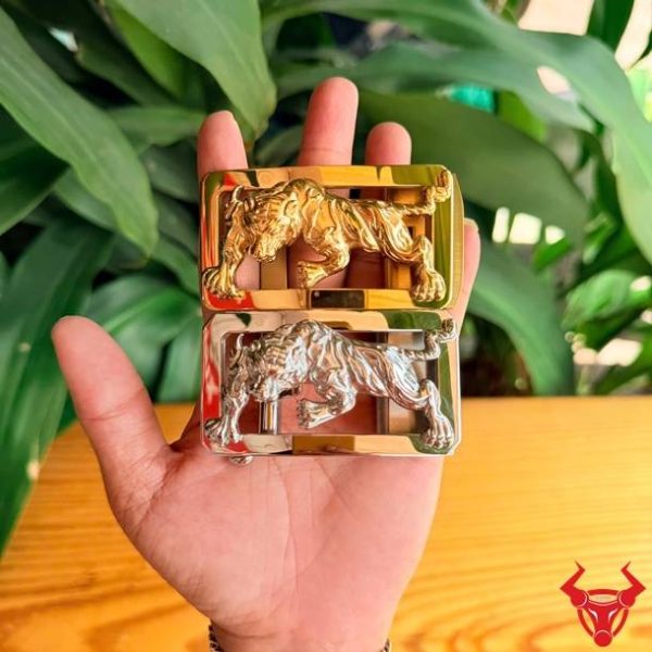 Mặt Khóa Dây Lưng K132 Biểu Tượng Hổ Dũng Mãnh Mặt khóa thắt lưng thép hình con hổ K132 bản 3.5cm ray trượt tự động.