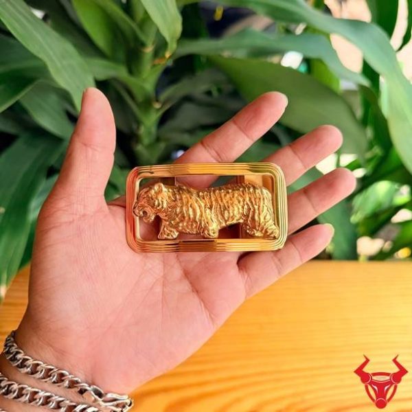 Mặt khóa thắt lưng thép hình con hổ K139 cao cấp cho nam.