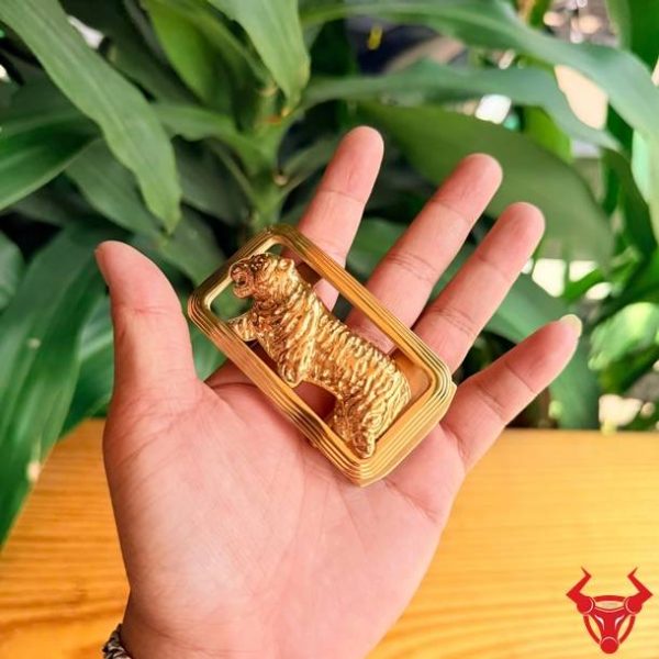 Mặt khóa thắt lưng thép K139 hình hổ bản 3.5cm.