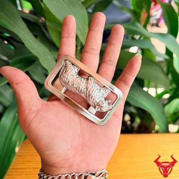 Mặt khóa dây nịt nam K139 hình hổ bằng thép cao cấp.
