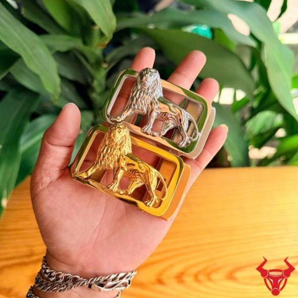 Khóa Thắt Lưng K140 Cao Cấp Thể Hiện Khí Chất Mạnh Mẽ Mặt khóa ray trượt tự động K140 hình sư tử đẳng cấp.