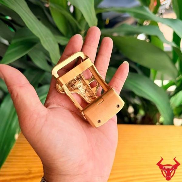 Khóa Dây Lưng Hình Sư Tử K140 Bền Đẹp Theo Thời Gian Mặt khóa ray trượt tự động K140 hình sư tử bằng thép.