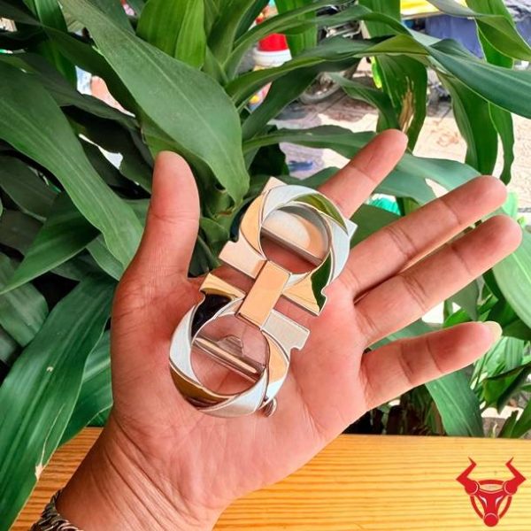 Mặt khóa thắt lưng thép K90-B bản 3.5cm ray trượt tự động cao cấp.