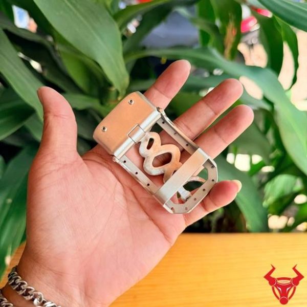 Mặt Khóa Dây Lưng K109 Hình Rắn Cá Tính Và Sang Trọng Mặt khóa ray trượt tự động K109 hình rắn bằng thép trắng cao cấp.