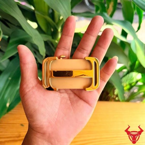 Mặt Khóa Dây Nịt K70 Thép Vàng Thời Trang Cho Nam Khóa dây lưng thép vàng K70 bản 3.5cm kiểu ray trượt.