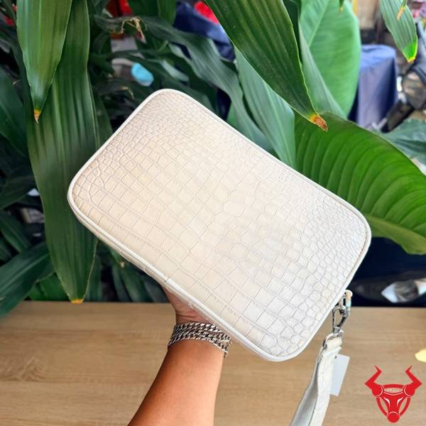 Túi clutch cầm tay nam da bụng cá sấu CBFA8 phong cách cao cấp.