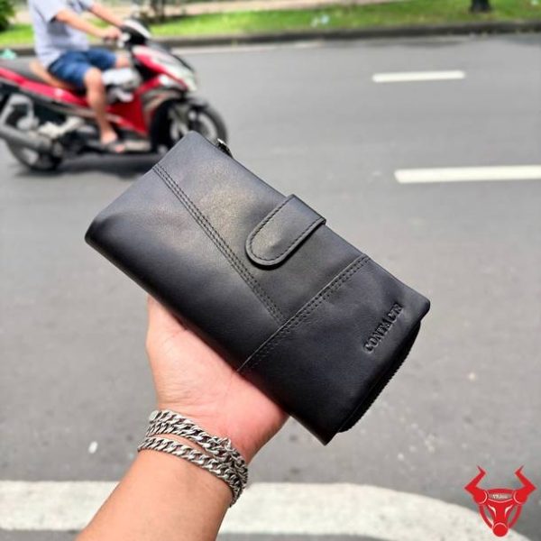 Ví Da Bò Nữ Màu Đen VICT02 Thời Trang Thanh Lịch Ví da bò nữ VICT02 màu đen thiết kế nhiều ngăn tiện lợi và sang trọng.