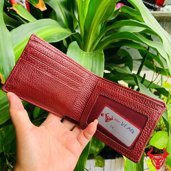 Ví nam mini da kỳ đà màu đỏ cam VFA18 với thiết kế thời trang và vẻ đẹp tự nhiên.