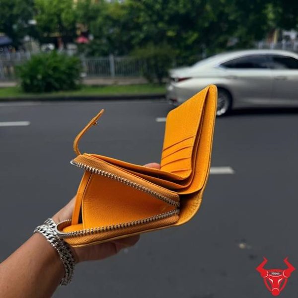 Ví Nữ VRBA8 Da Bụng Cá Sấu Màu Vàng Thời Trang Ví nữ da cá sấu bụng VRBA8 màu vàng phụ kiện sang trọng
