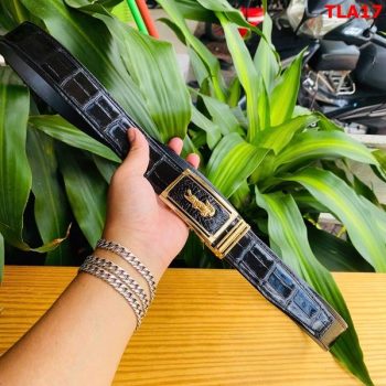 Thắt Lưng Da Bụng Cá Sấu Bọc Viền FBA9B2