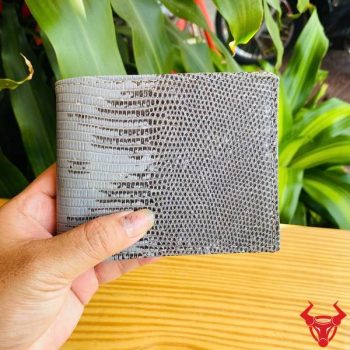 Ví Nam Da Kỳ Đà 2 Mặt Màu Xám VCA18