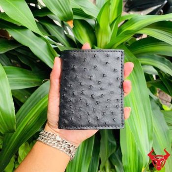 Ví Mini Form Đứng Da Bụng Đà Điểu 2 Mặt VSAD3