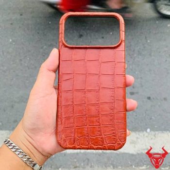 Ốp Lưng Bọc Full Viền Da Cá Sấu Iphone 17 ProMax – Da Bụng ELAA8