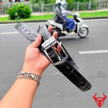Siêu Sale Thắt Lưng Da Cá Sấu Gai Lưng Bản 4cm Khóa Kim