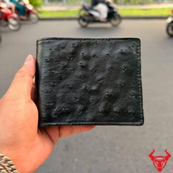 Ví Nam Form Ngang Da Bụng Đà Điểu VBD3 Màu Đen