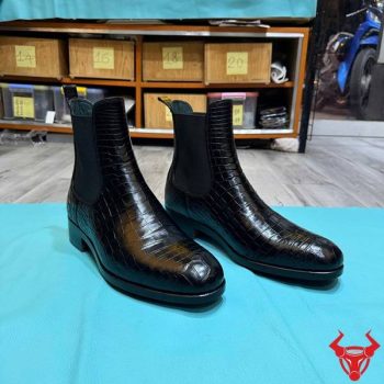 Giày Chelsea Boot Da Bụng Cá Sấu GEA8