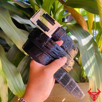 Thắt Lưng Nam Da Cá Sấu Gù TSK105 Mặt Khóa Ray Trượt Cao Cấp