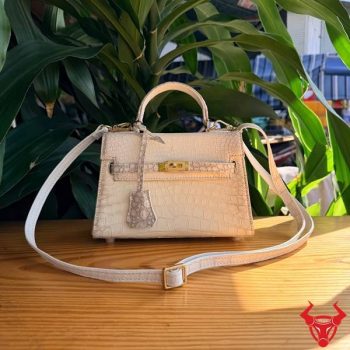 Túi Xách Nữ Da Cá Sấu Bạch Tạng Size 22cm Nhỏ Gọn TKLA8